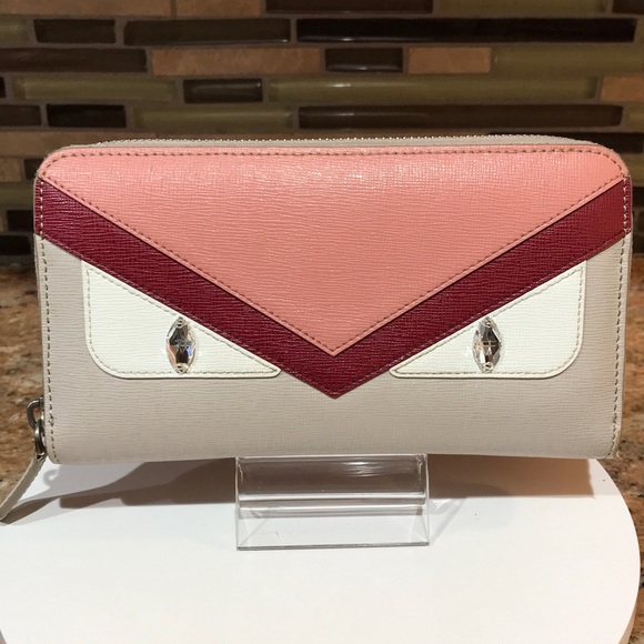 FENDI MONSTER Crayons Leather Zip Around Wallet ππ₯β₯οΈ - Picture 17 of 17